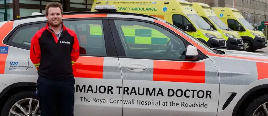 Major Trauma response car with Dr Matt Beardmore